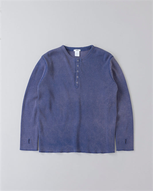SABY / Waffle Henry Neck Shirt - Pigment Stone Wash -