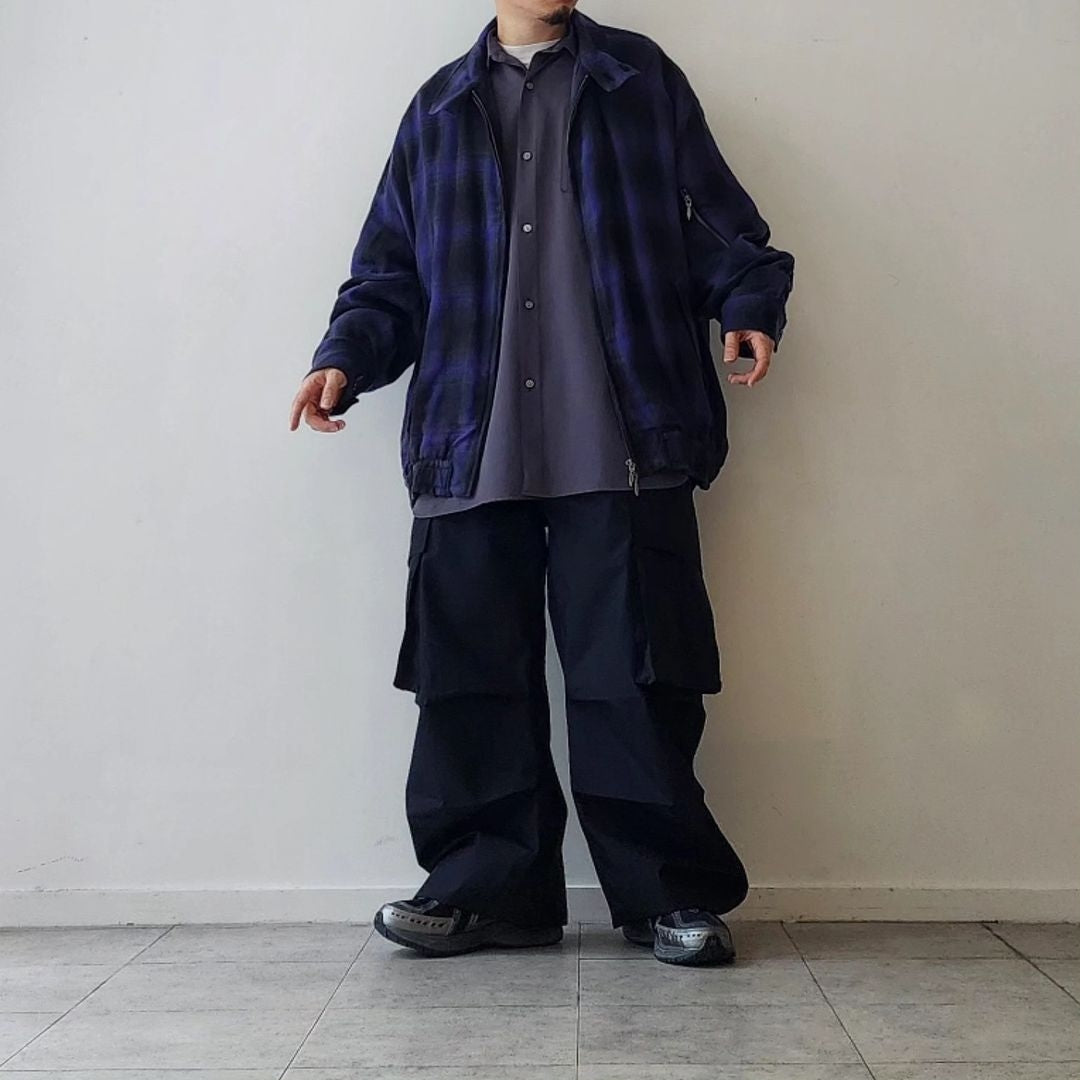 BLANC YM / Wool Gabardine Wide Shirt