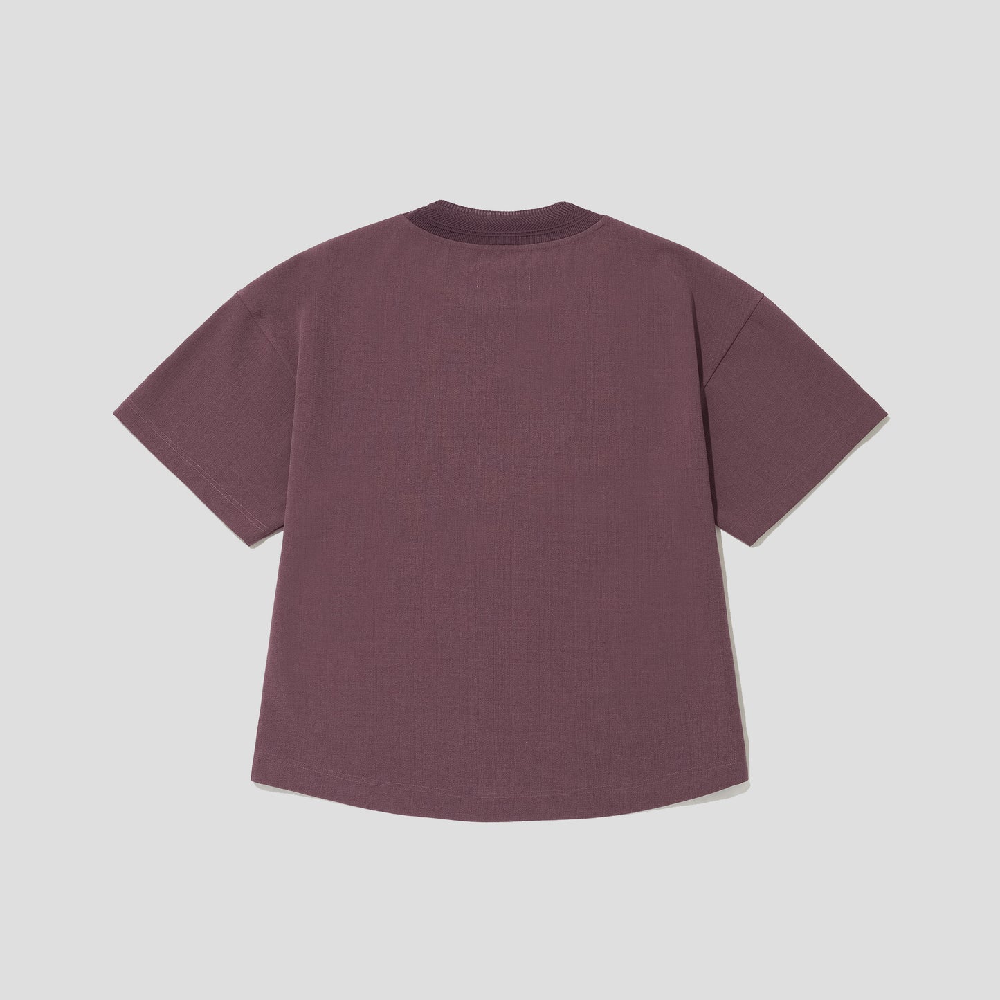 MERELY MADE / Grape Purple Merely Wide Round Neckline T-Shirts