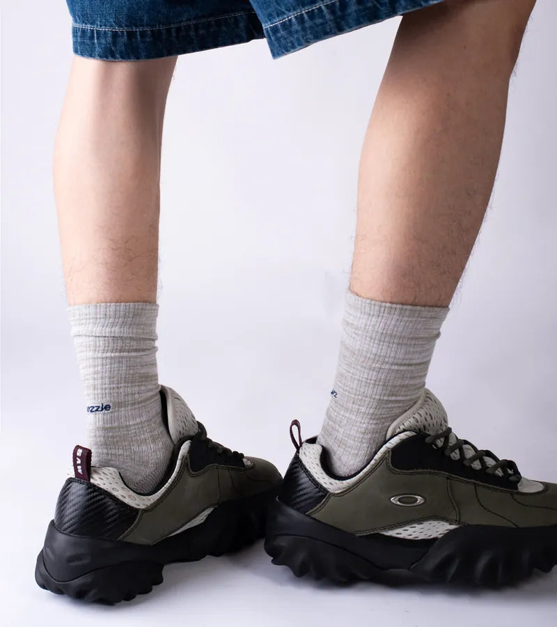 NOZZLEQUIZ / Desert Grey - Essential Crew Casual Socks