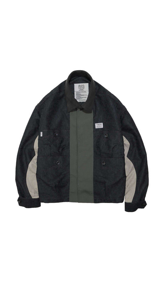 ELEPHANT TRIBAL FABRICS / Front Panel Cuba Shirt Blouson