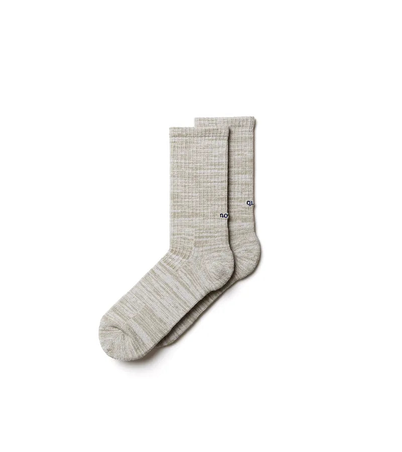 NOZZLEQUIZ / Desert Grey - Essential Crew Casual Socks