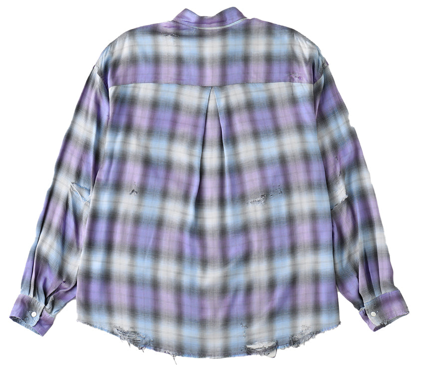 THE JEAN PIERRE / Grunge Destroy Plaid Shirt
