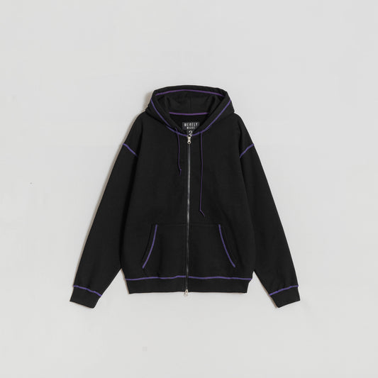MERELY MADE / Black Merely Snug Zip-Up Hoodie