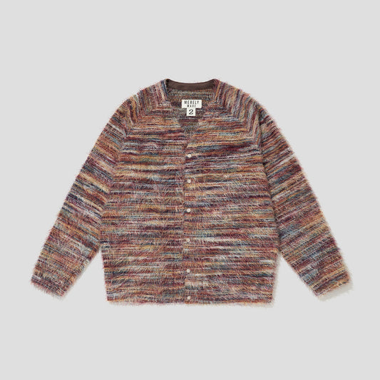 MERELY MADE / Merely Multi Stripe Rainbow Mohire Cardigan