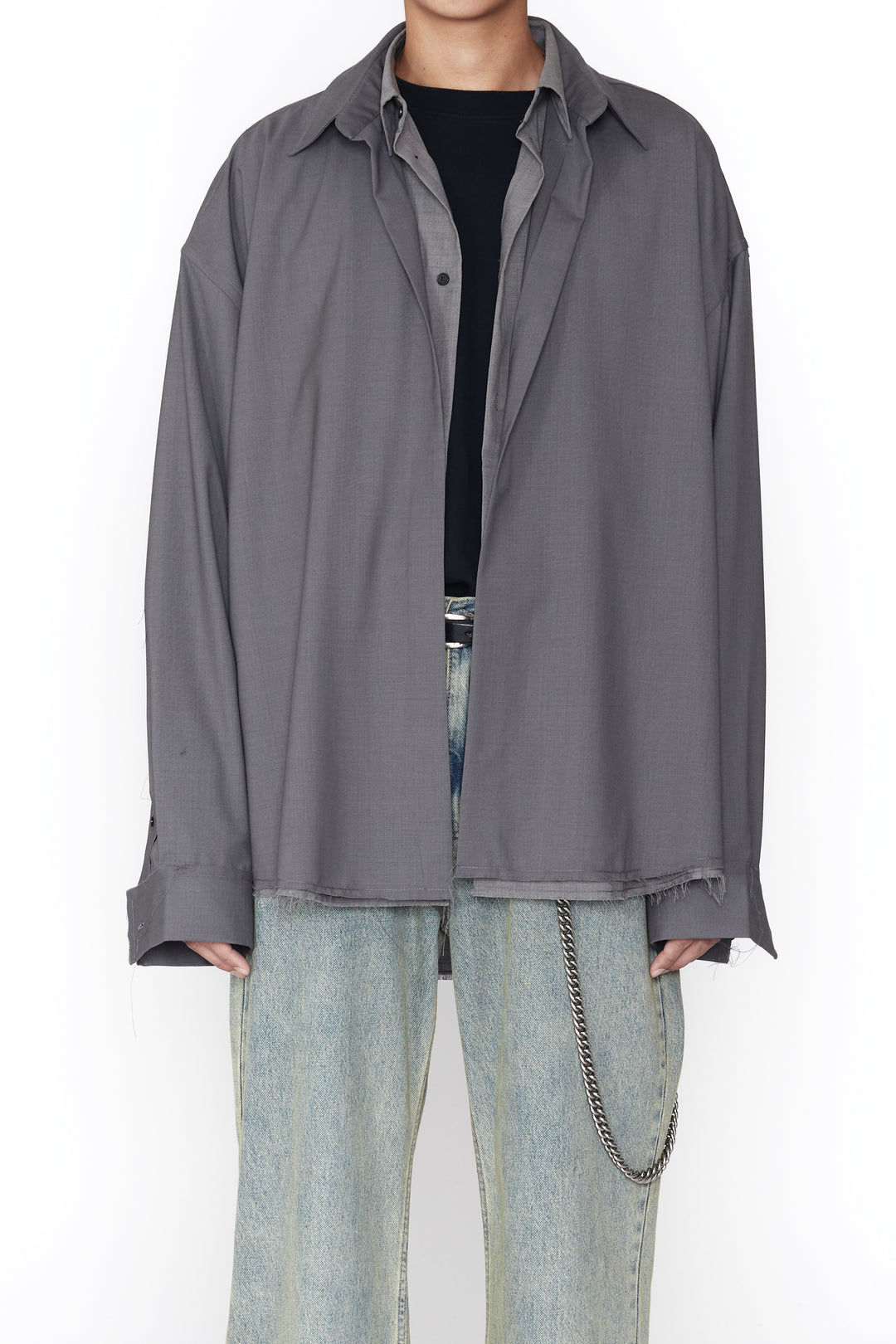 CODA / Dusty Grey 2 In 1 Double Layered Reversible Hybrid Shirt