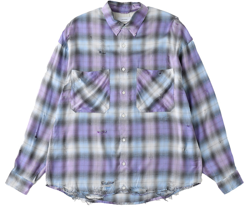 THE JEAN PIERRE / Grunge Destroy Plaid Shirt