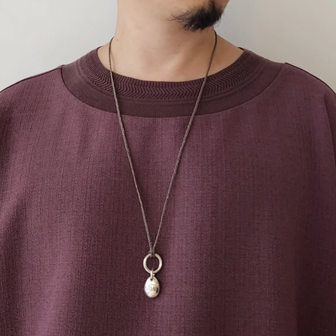 MERELY MADE / Grape Purple Merely Wide Round Neckline T-Shirts