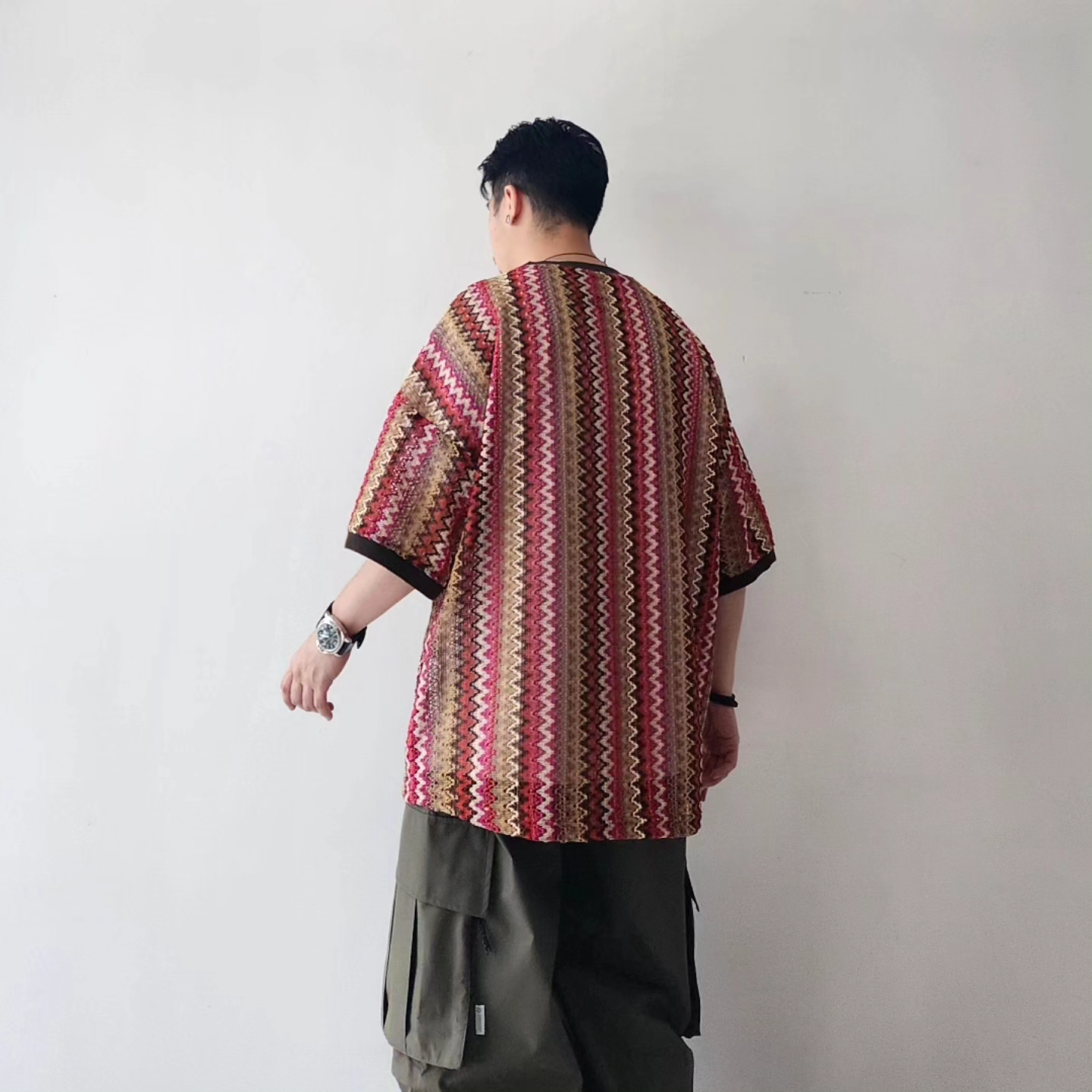MERELY MADE / Pink Merely Hmong Hoa Knit T-Shirt