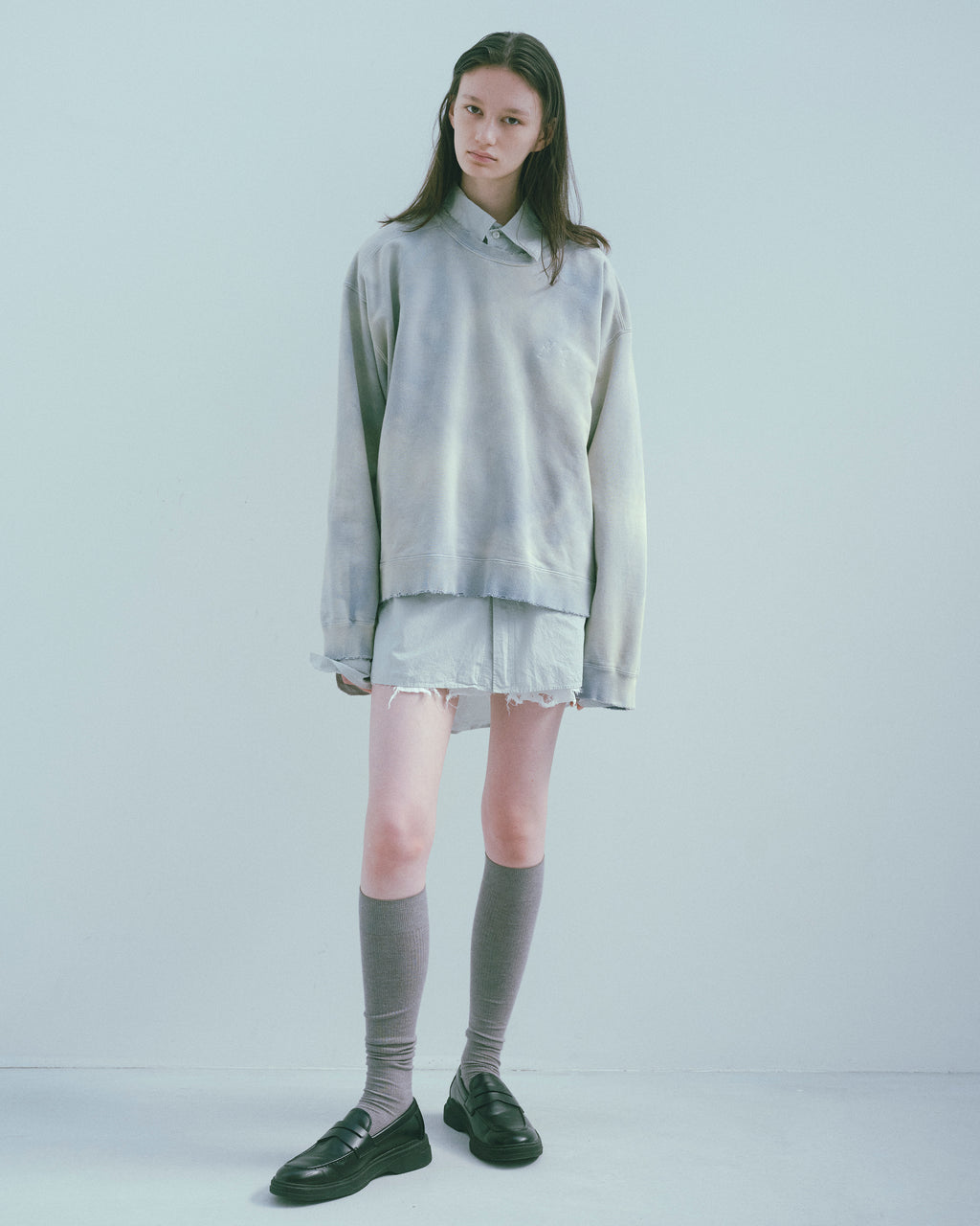 ANCELLM / Unevenness Sweat Shirt