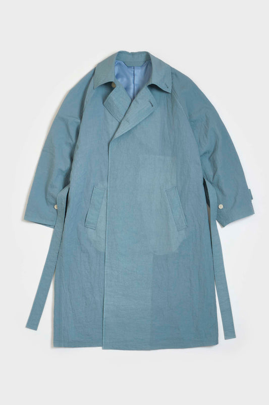BLANC YM / Crispy Nylon Long Trench Coat