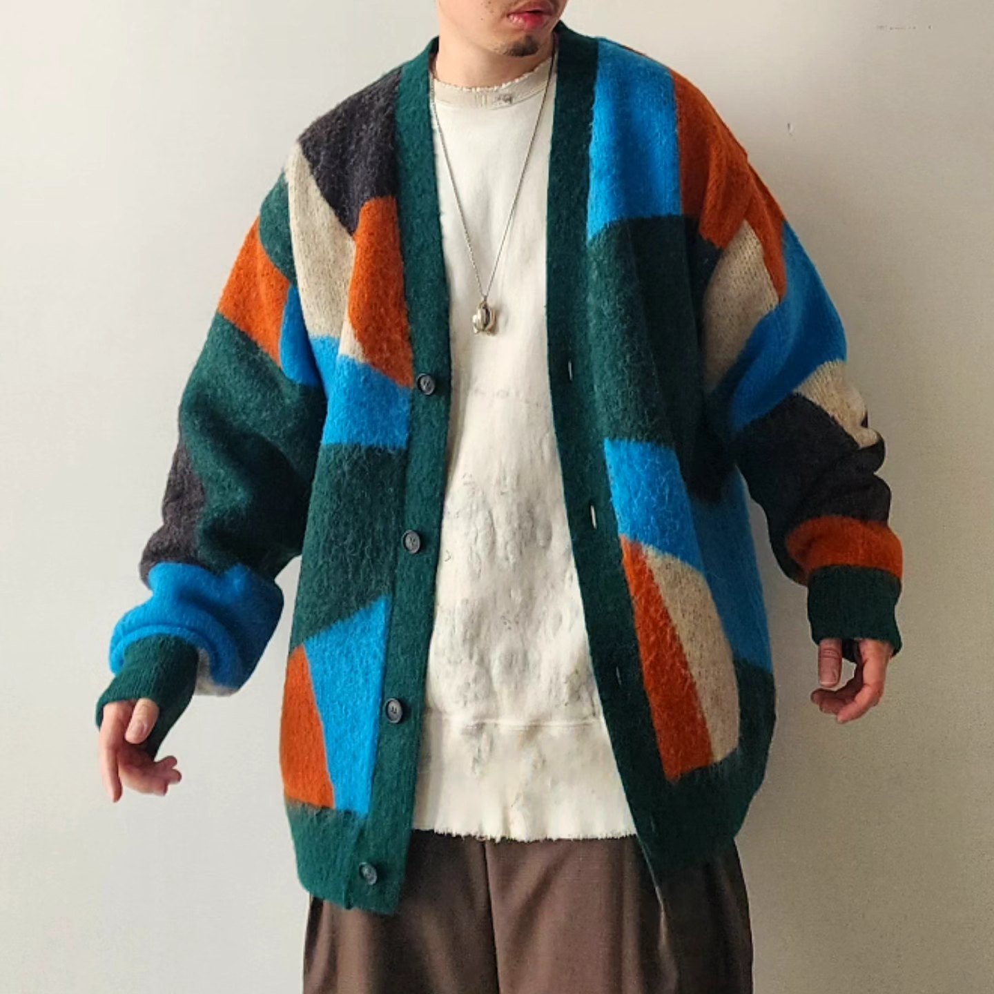 TAUPE / Panel Art Cardigan