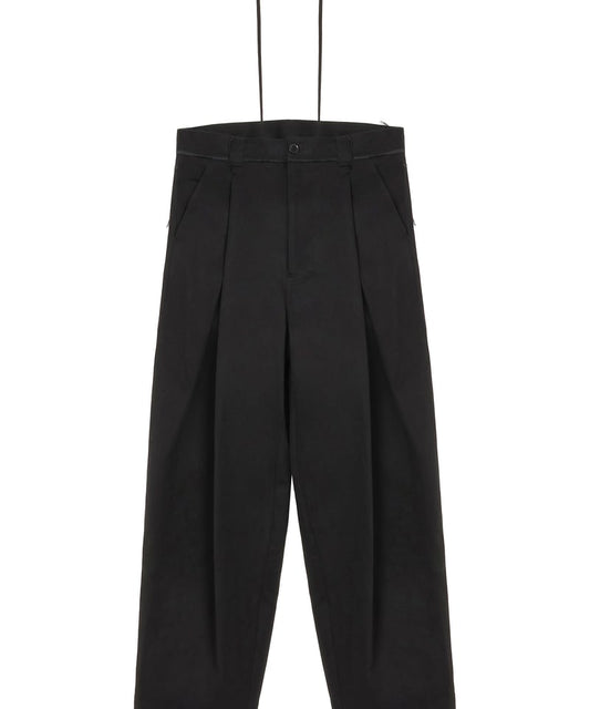 ARE NOT IS / Cut-off Piping Layered Tack Twill Pants