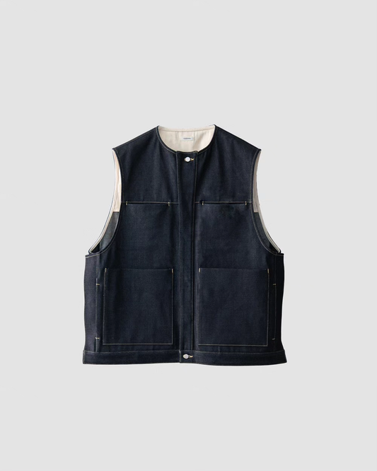 CLESSTE / Selvedge Denim Collarless Vest