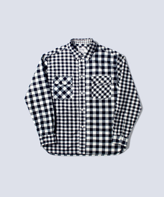 Bluer Check Mix Shirts Navy