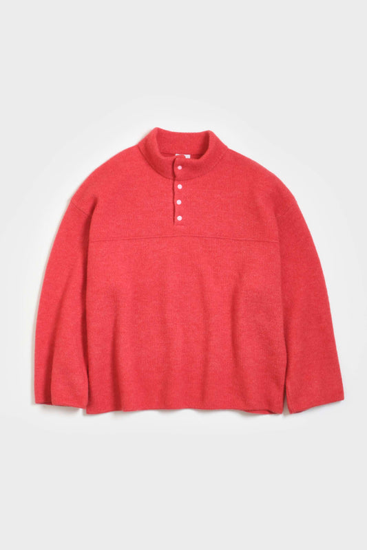 BLANC YM / Wool Fleece Snap Pullover