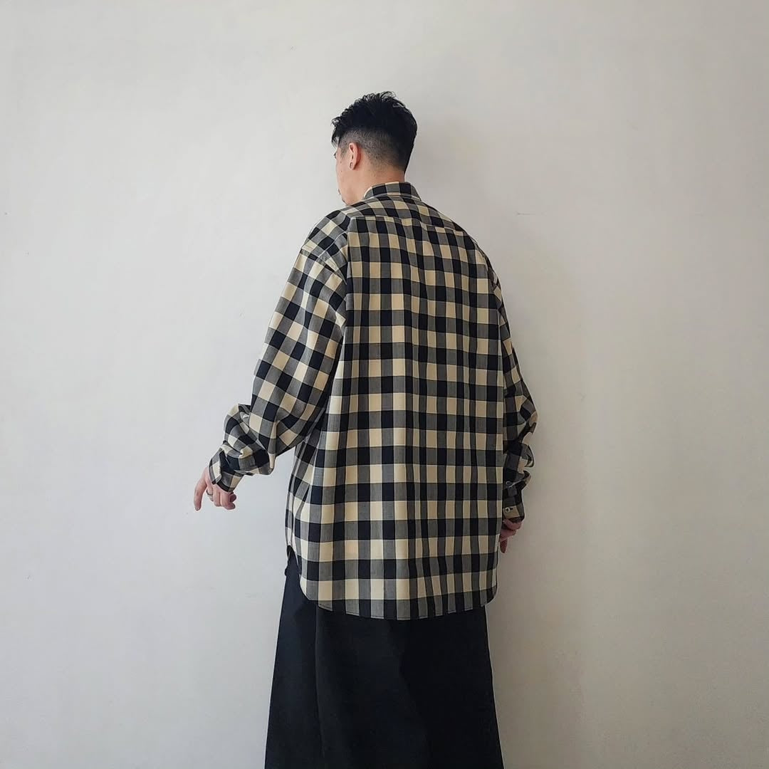 WELLDER / Check Wide Silhouette Shirts