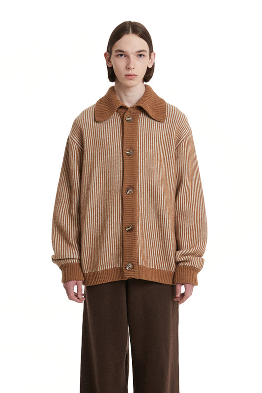 Stripe Collar Cardigan