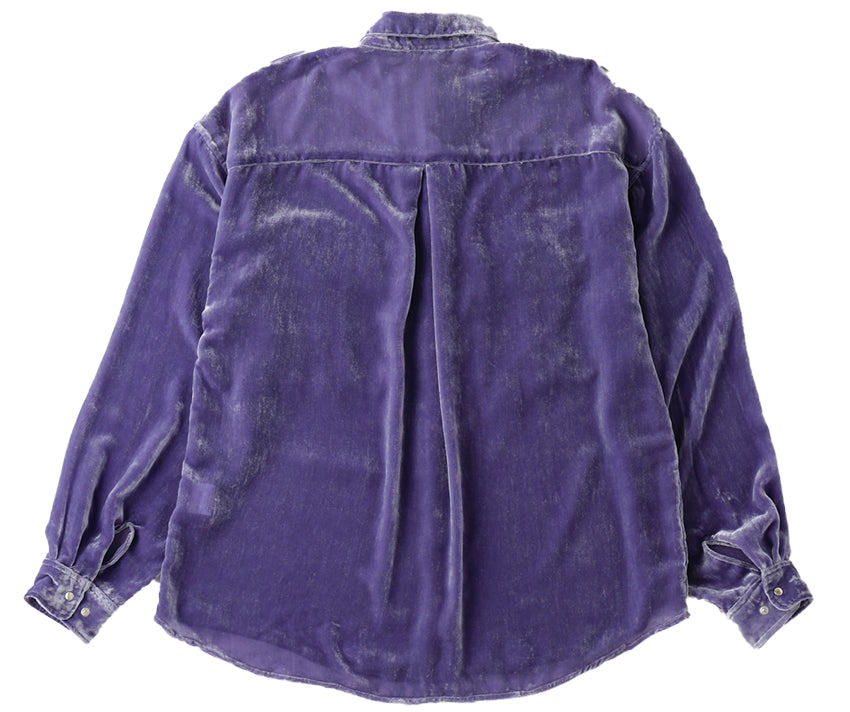 THE JEAN PIERRE / Chambray Velvet Dove Shirt