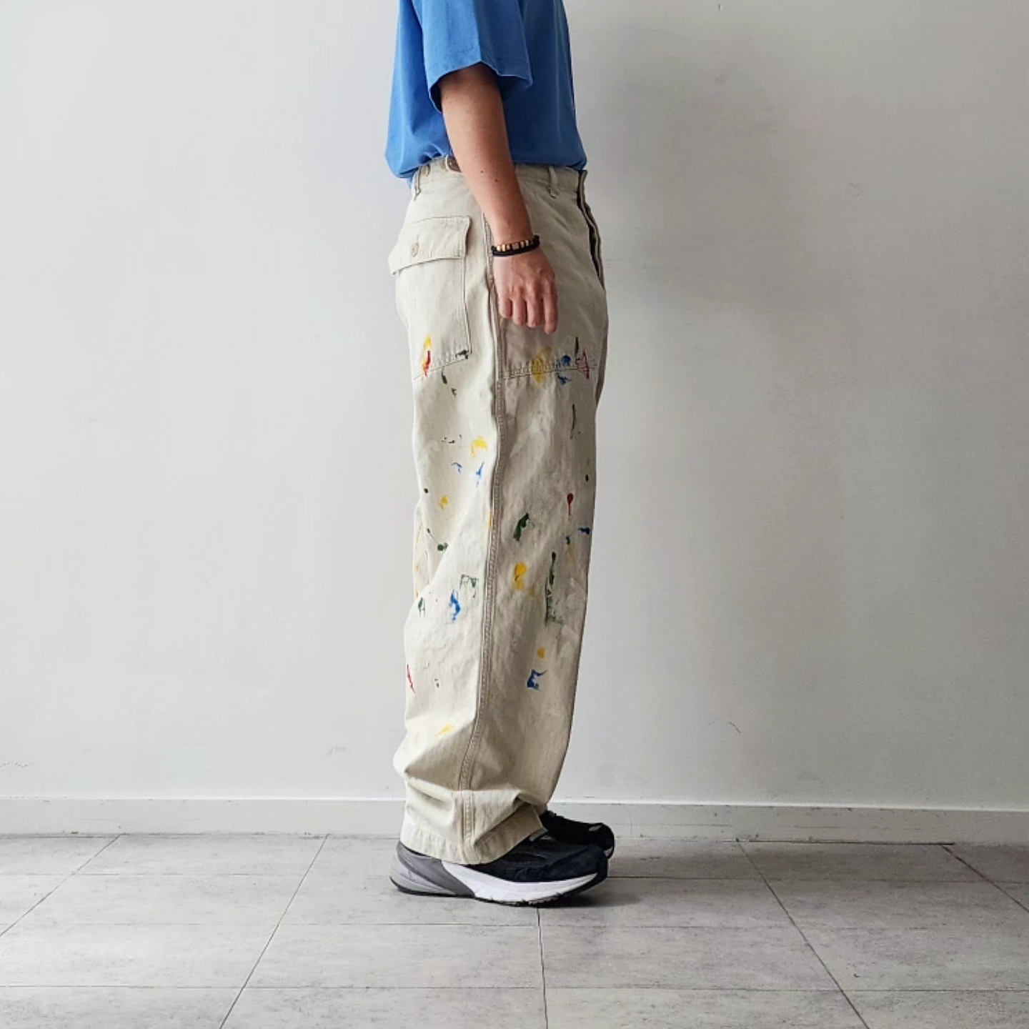 INTERIM / Milk Paint Organic Cotton Hbt Twill Baker Pants