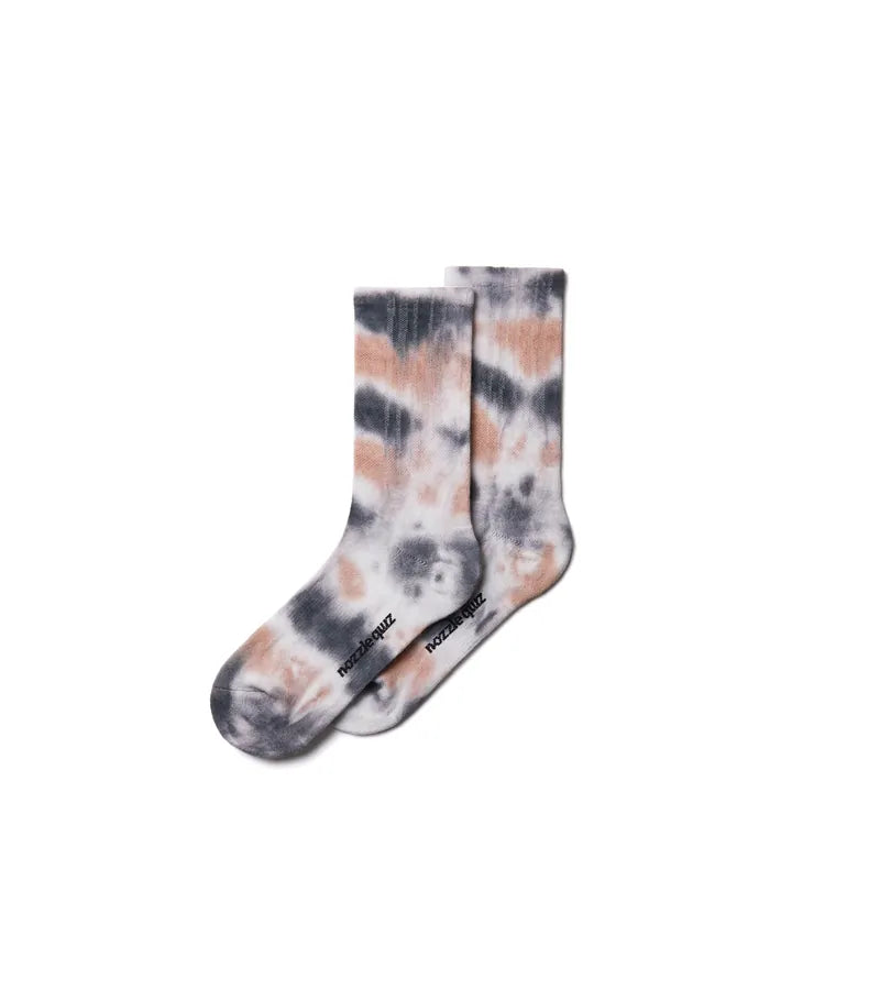 NOZZLEQUIZ / Drip Black - Spray Dye Crew Casual Socks