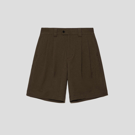 MERELY MADE / Melange Brown Merely Premium Safari Wide Shorts