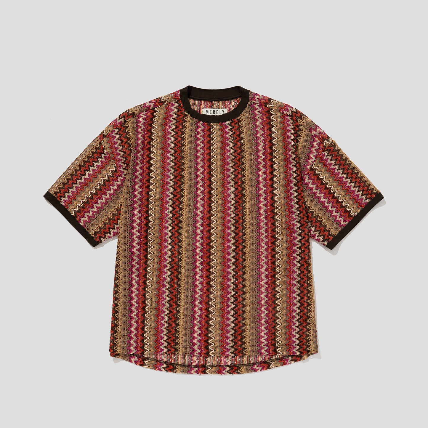 MERELY MADE / Pink Merely Hmong Hoa Knit T-Shirt