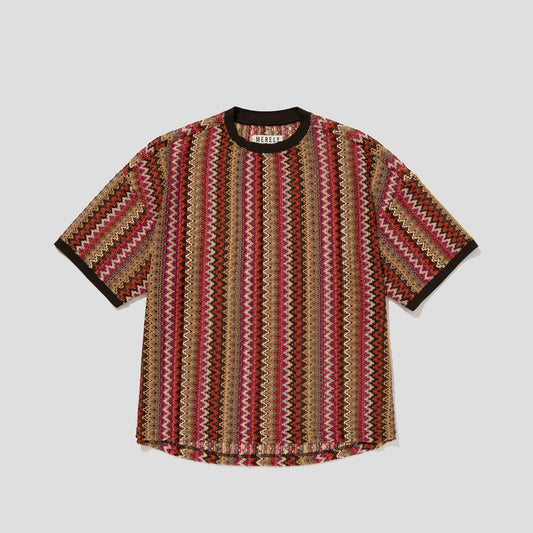 MERELY MADE / Pink Merely Hmong Hoa Knit T-Shirt