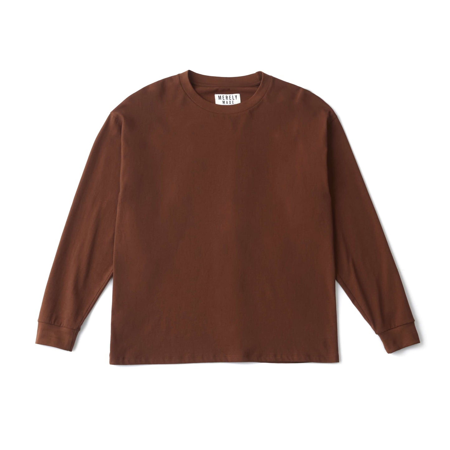 Coffee Brown Grey Merely Long Sleeve T-Shirts