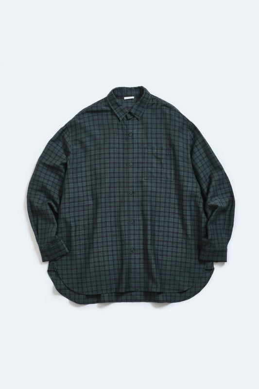 BLANC YM / Silk Plaid Wide Shirts