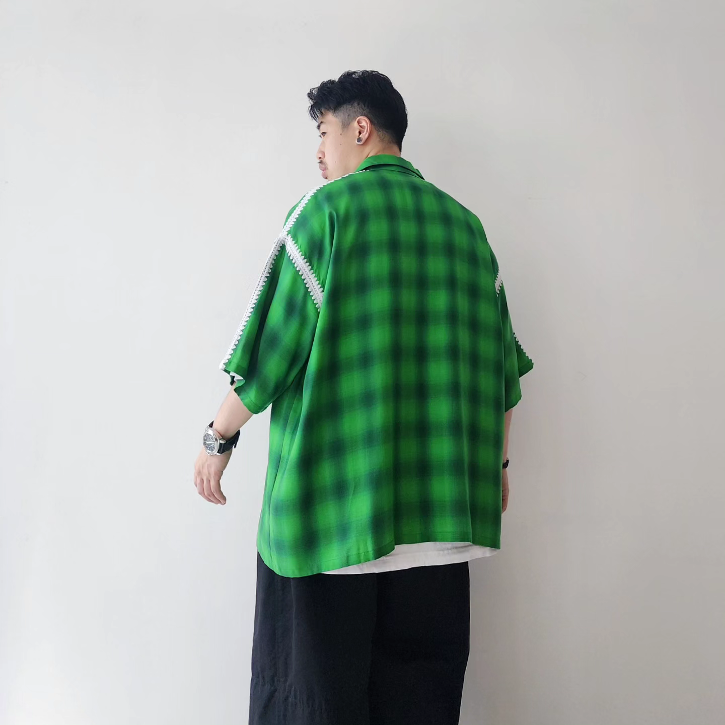 DISCOVERED / Ombre Wide Open Collar Shirts