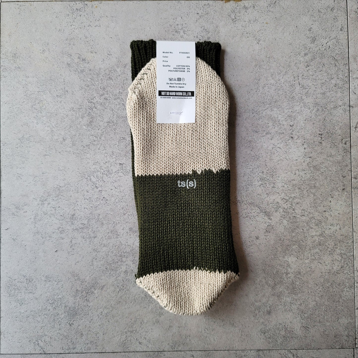 Unpaired Cotton Rib Sock