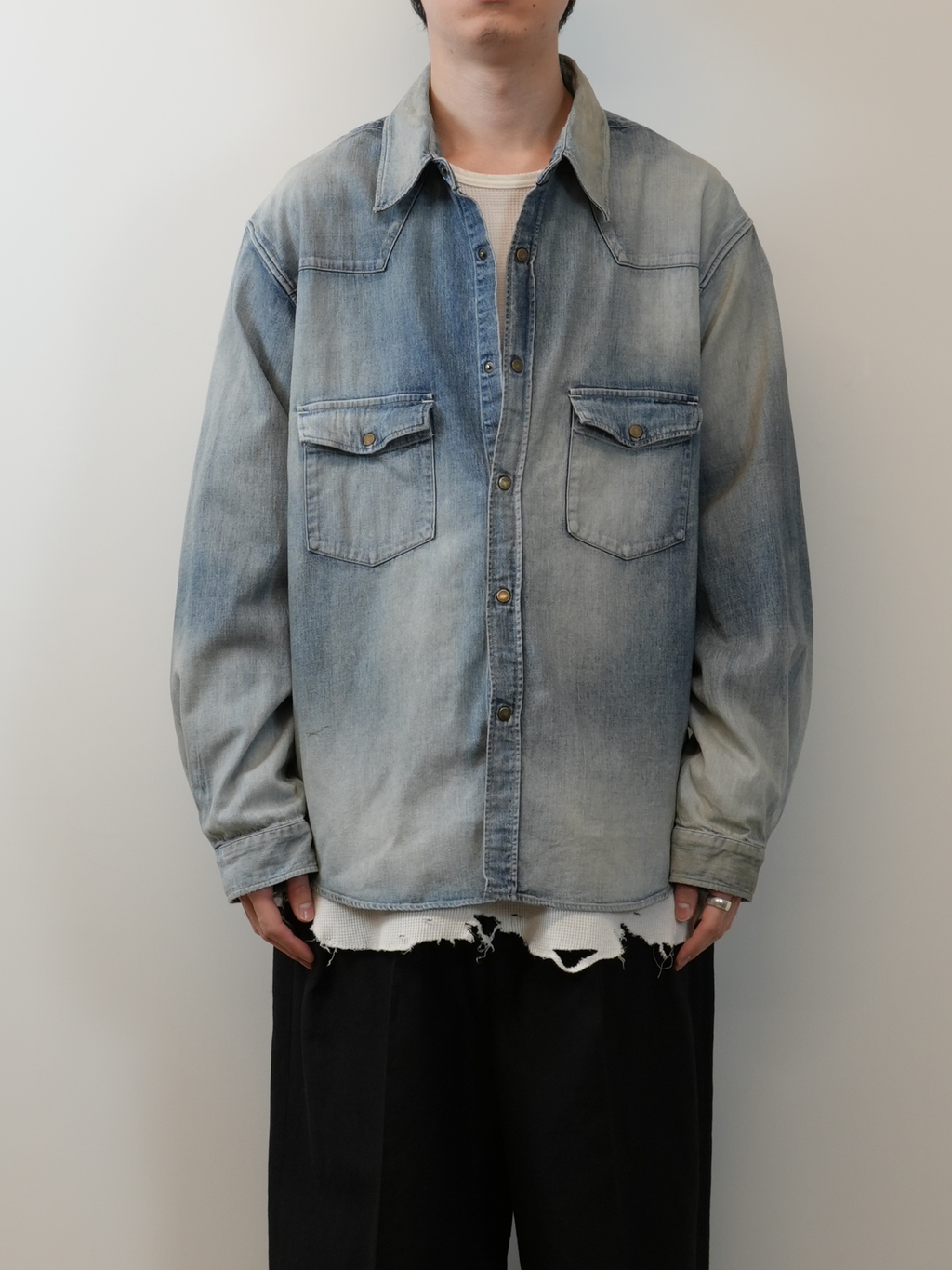 ANCELLM / Denim Western Shirt