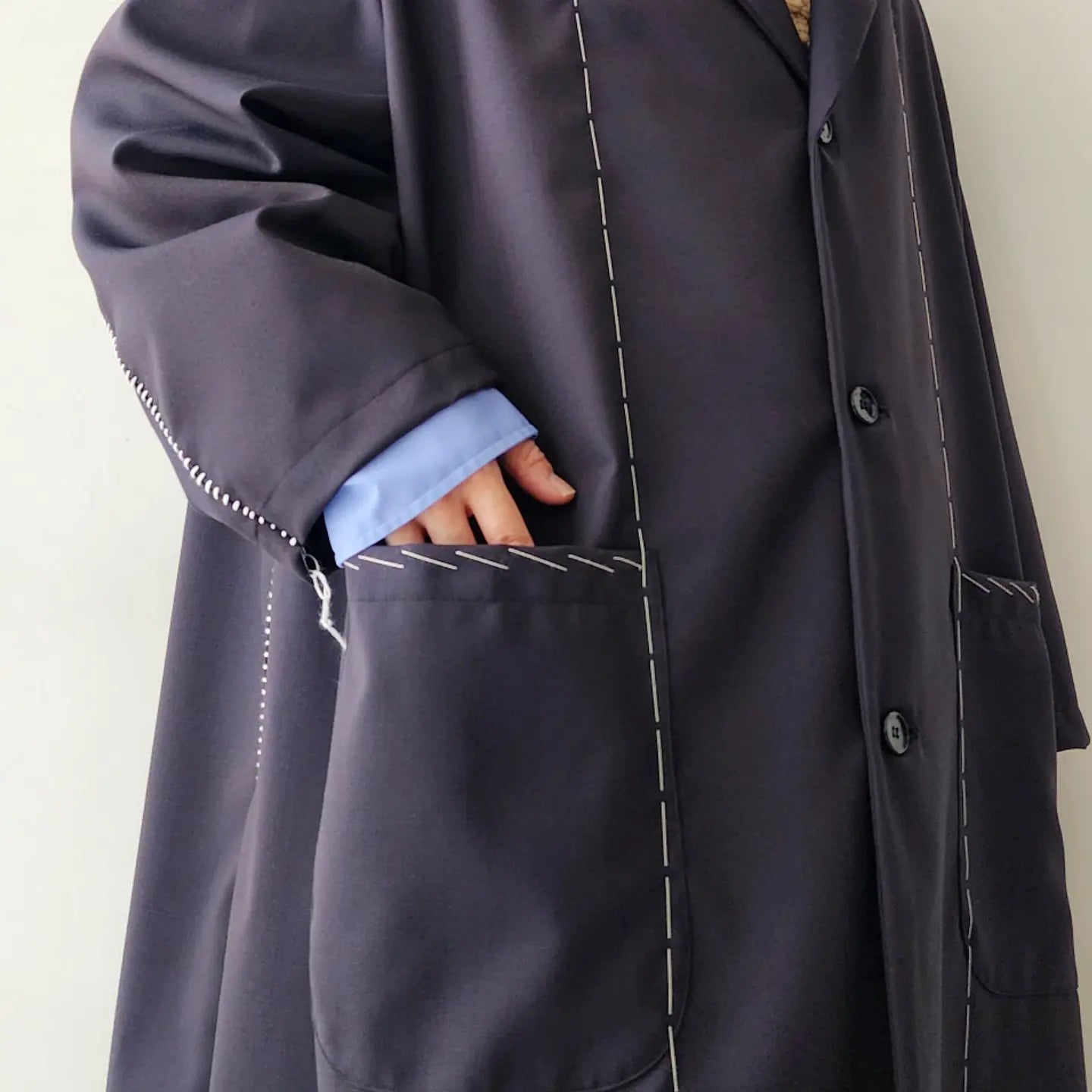 Tacking Design Jacket Coat