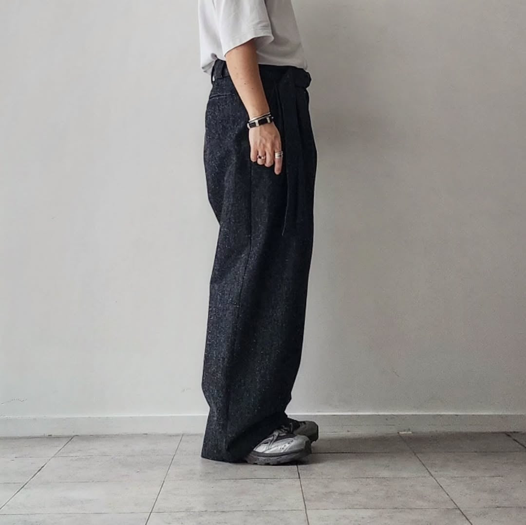 BLANC YM / Silk Denim Wide Pants