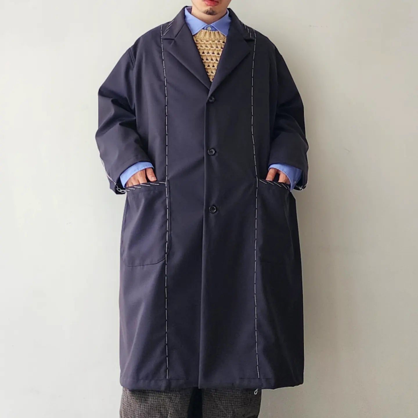 Tacking Design Jacket Coat