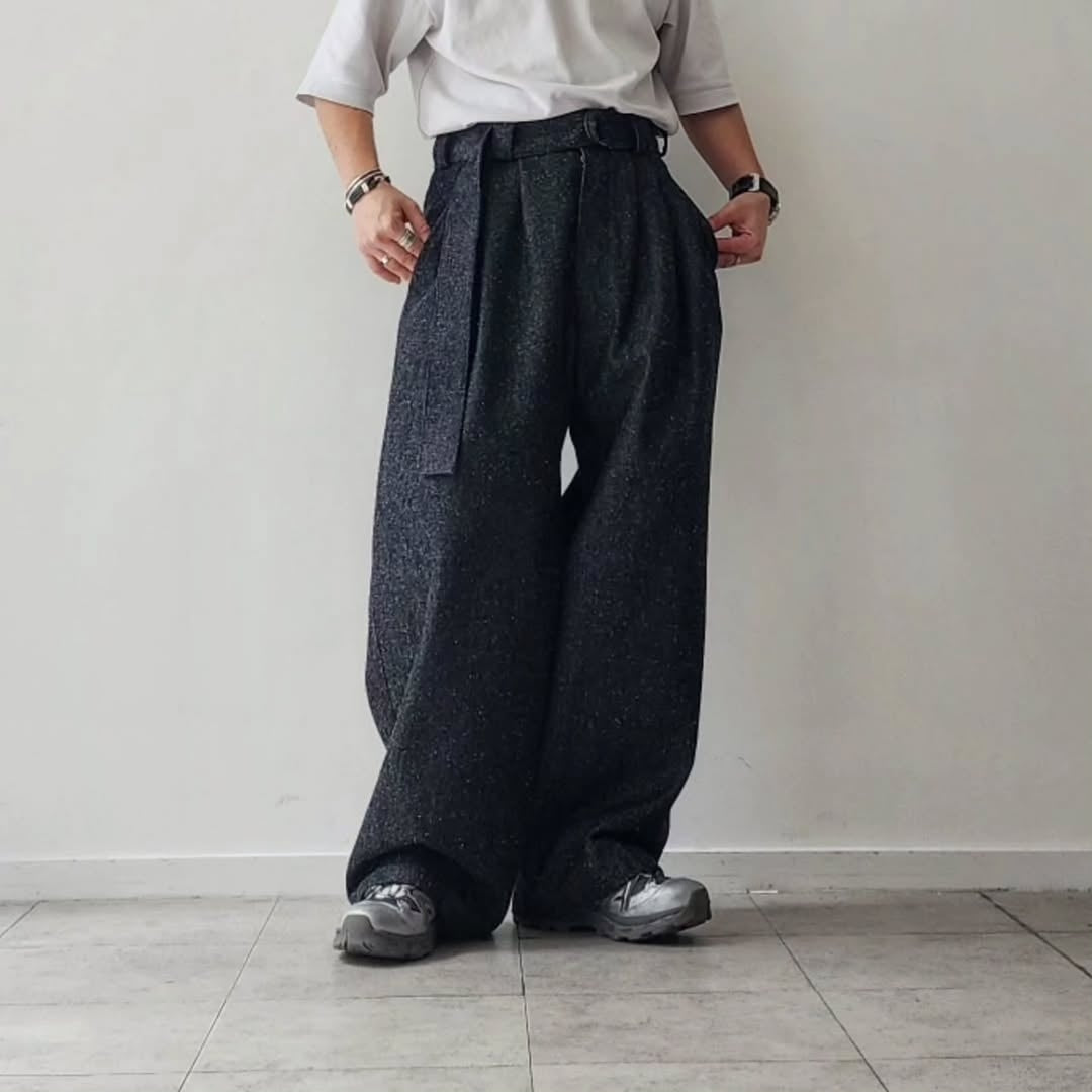BLANC YM / Silk Denim Wide Pants