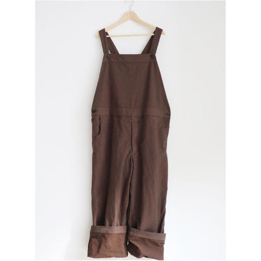 Garment Dye Stripe Cotton Stretch Cloth / Old Style Bib Overalls