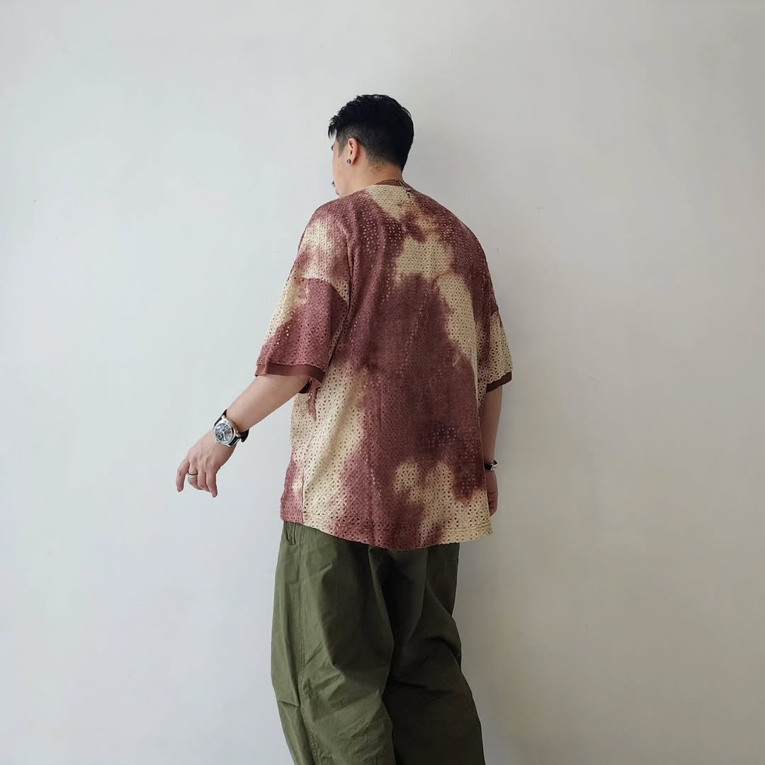 MERELY MADE / Indian Brick Merely Vintage Dyed Knitting T-Shirt