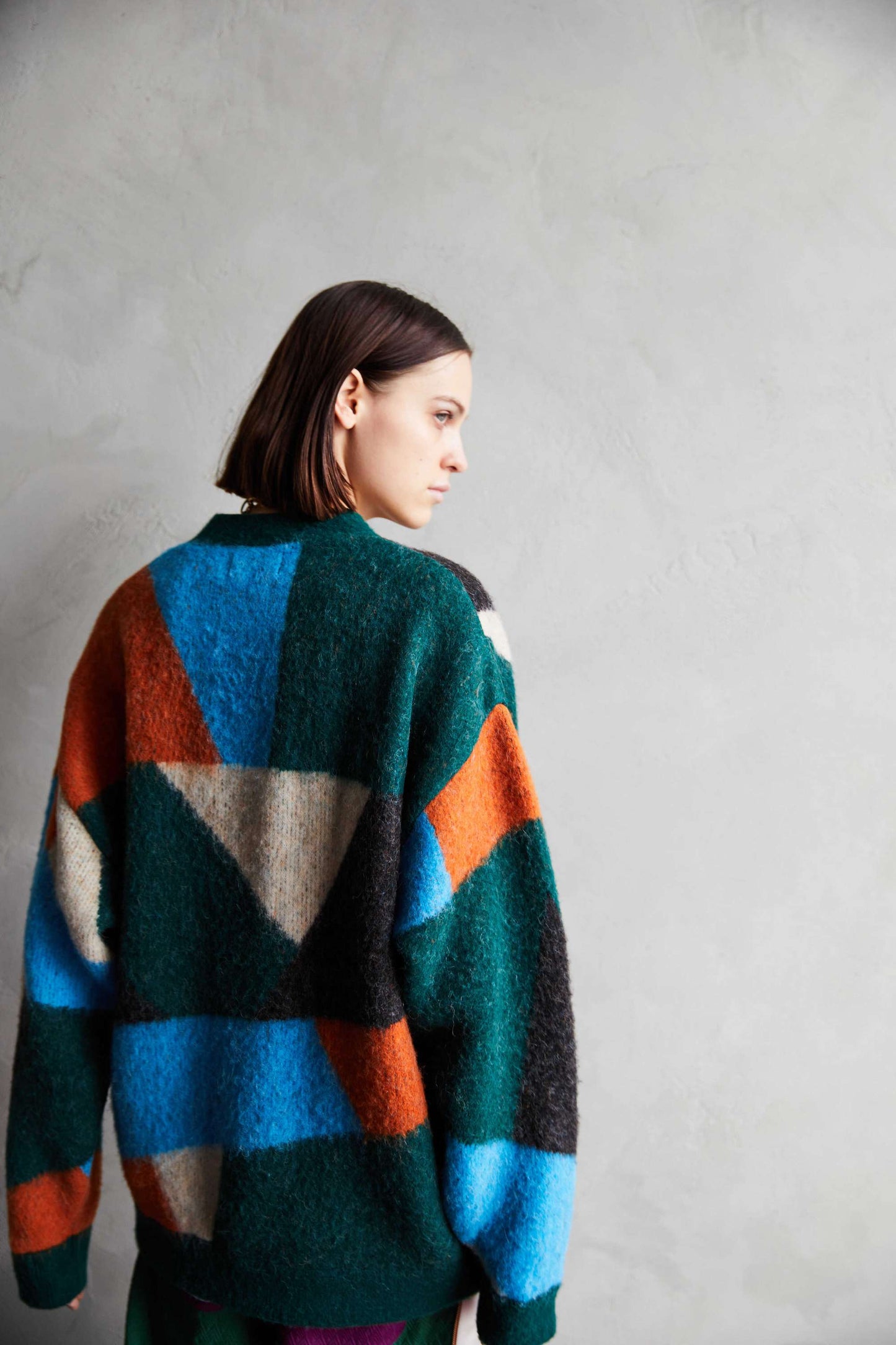 TAUPE / Panel Art Cardigan