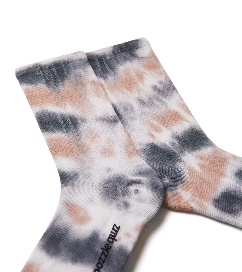 NOZZLEQUIZ / Drip Black - Spray Dye Crew Casual Socks