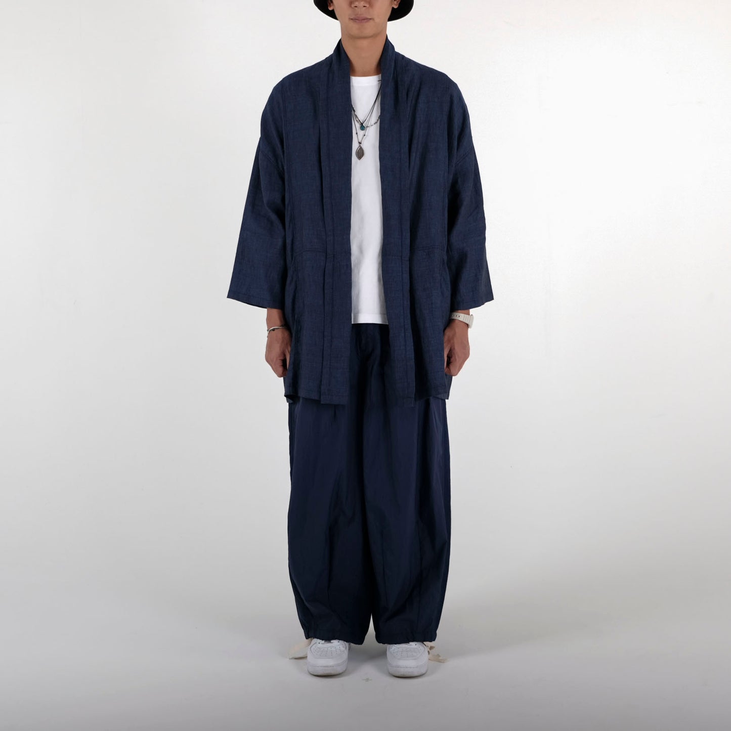 Navy Hippie Noragi Cape