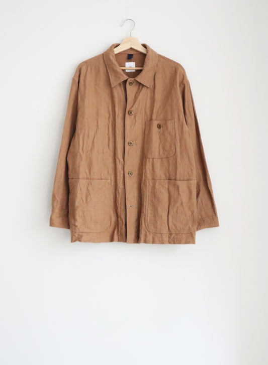 Ring Dye Cotton*Linen Dobby Herringbone Cloth
/	Cover All Jacket