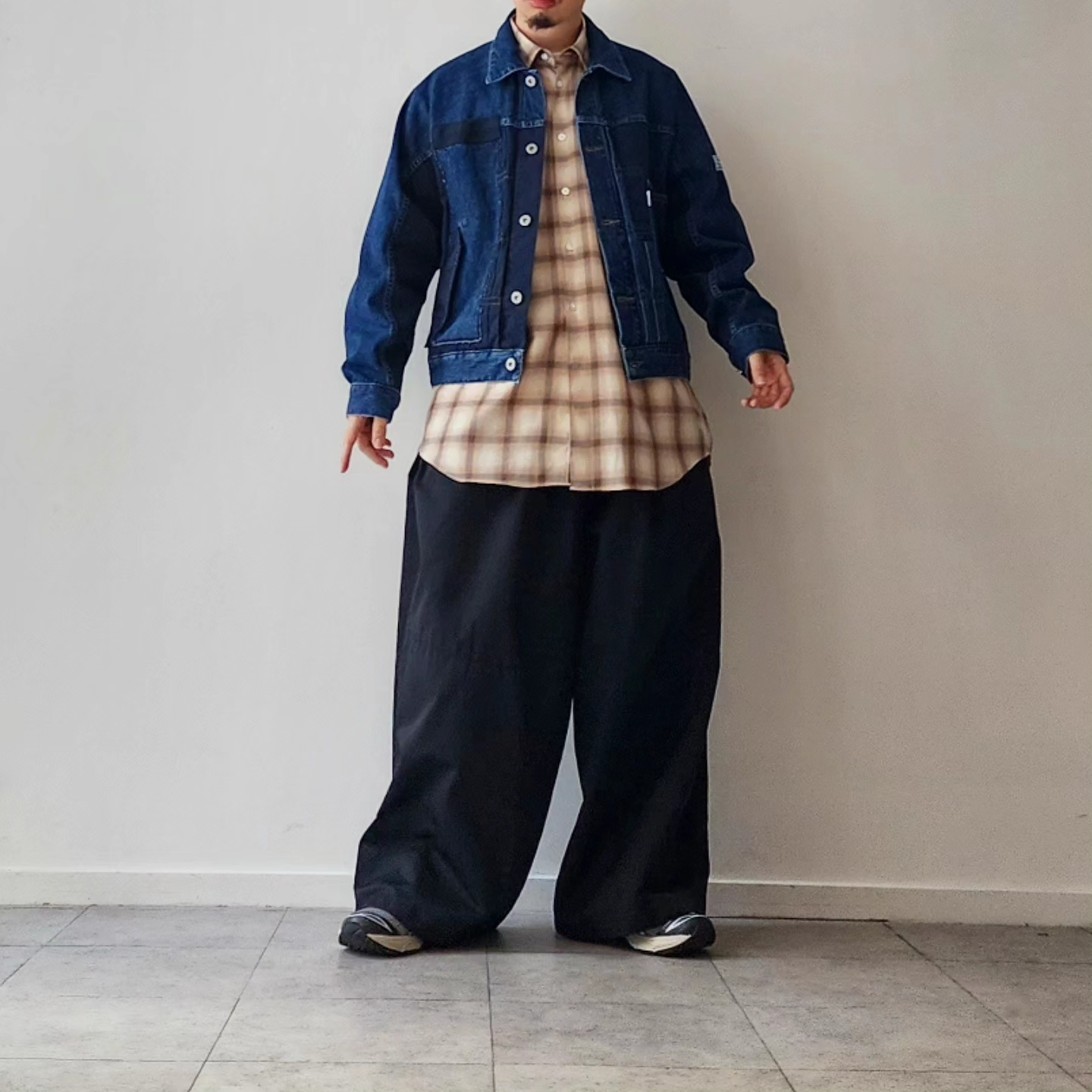 INTERIM / Supima Wool Check Regular Collar Shirt