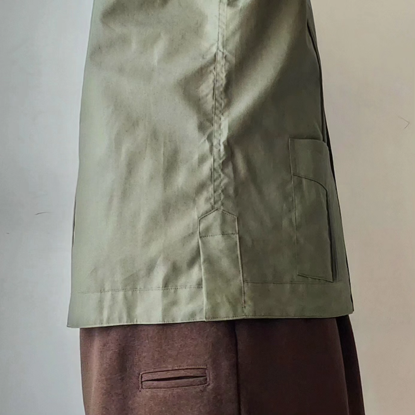 INTERIM / Hyper Big Cotton Silk Poplin Hand Pin Tuck S/S Cuba Shirts