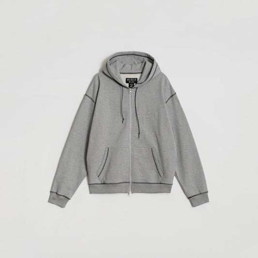 MERELY MADE / Melange Grey Merely Snug Zip-Up Hoodie