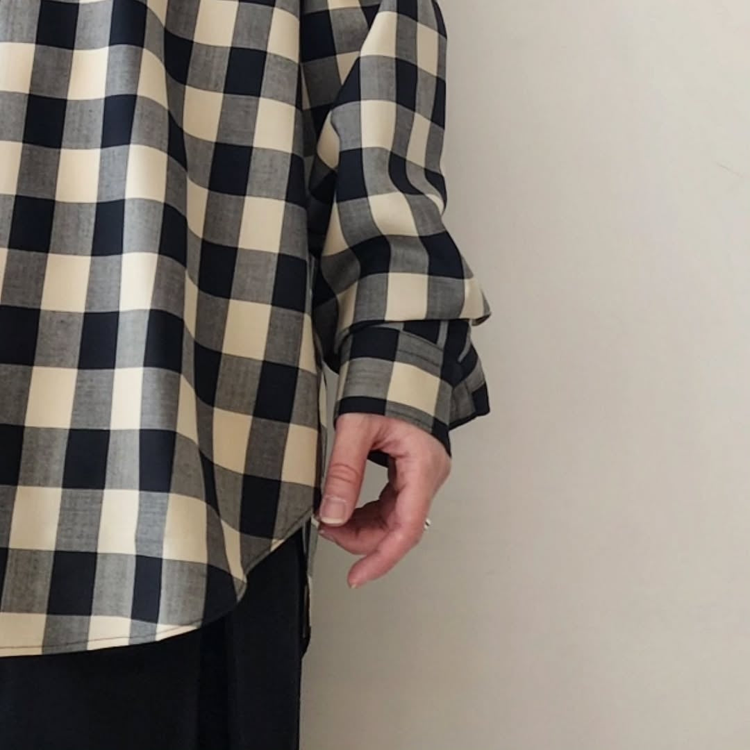 WELLDER / Check Wide Silhouette Shirts