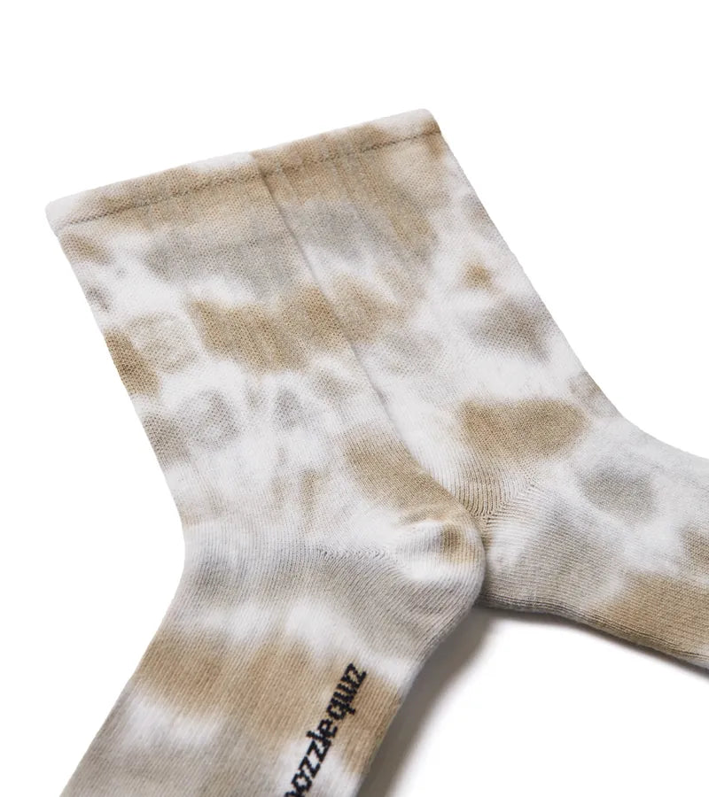 NOZZLEQUIZ / Drip Sand - Spray Dye Crew Casual Socks