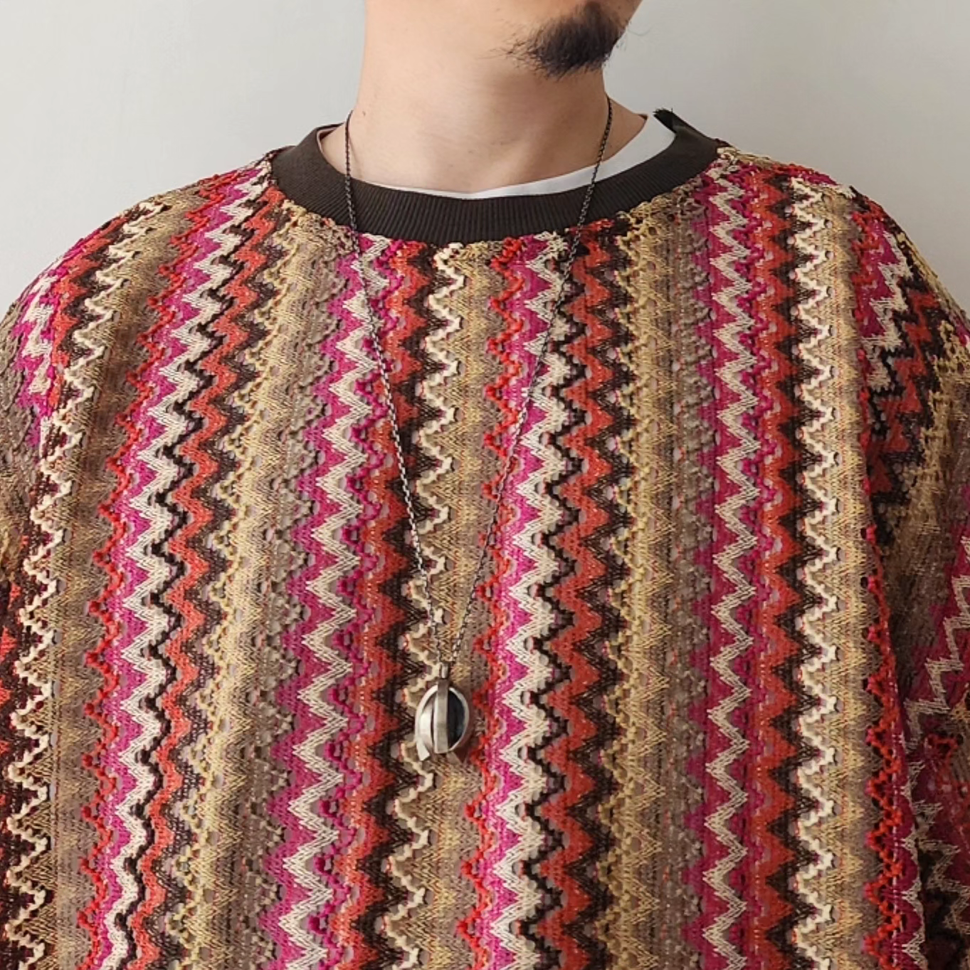 MERELY MADE / Pink Merely Hmong Hoa Knit T-Shirt