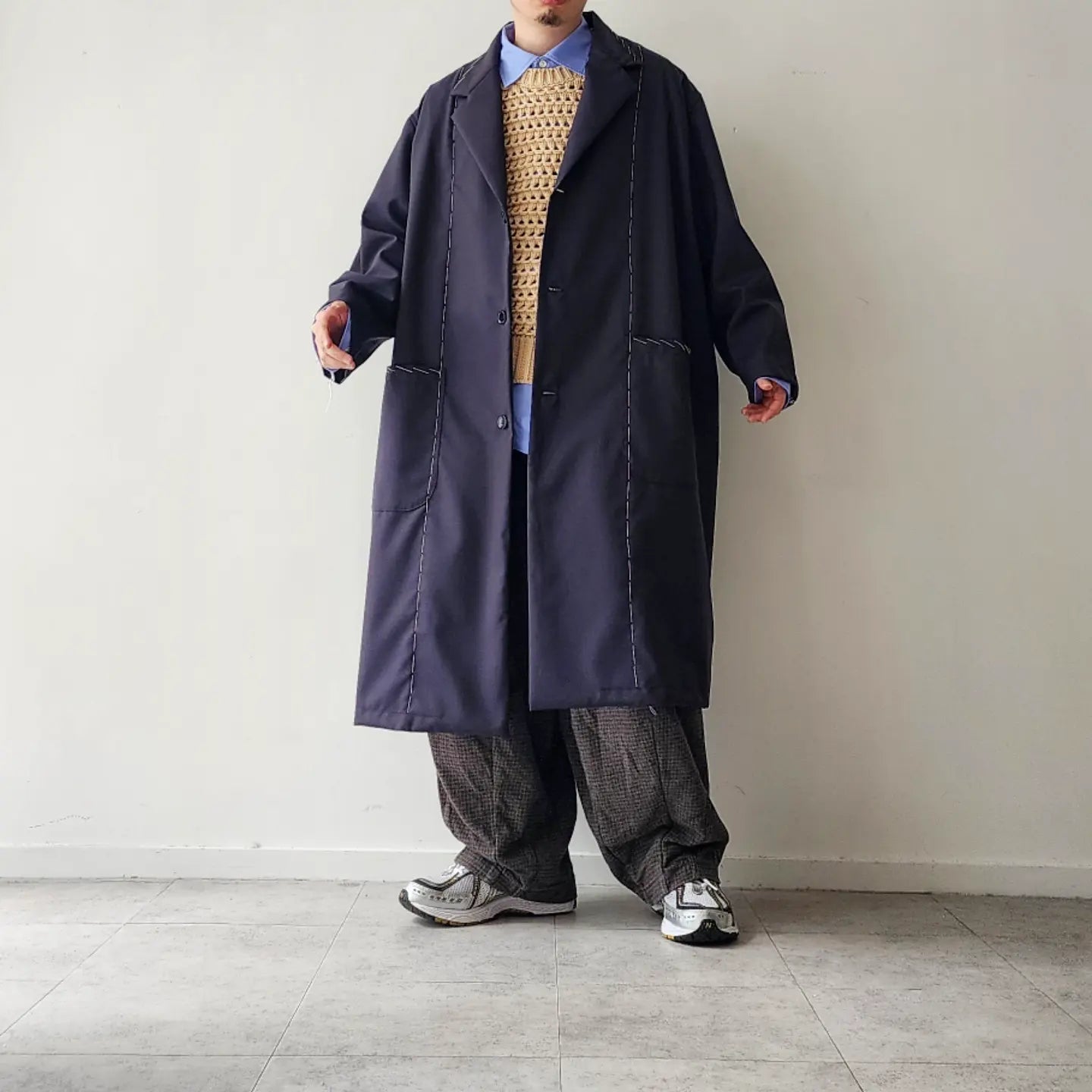 Tacking Design Jacket Coat
